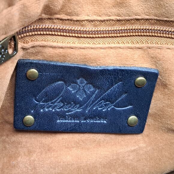 PATRICIA NASH Chania Italian Leather Crossbody Bag Fall Tapestry Blue Orange - Picture 7 of 9